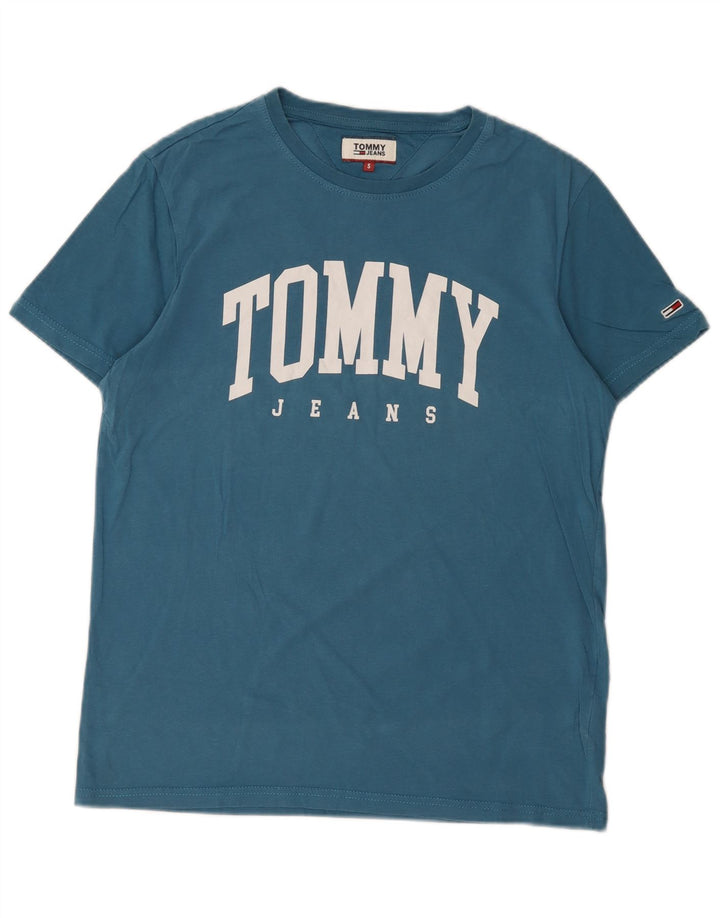Tommy Hilfiger Herren-T-Shirt mit Grafik, Größe S, Blau, Baumwolle