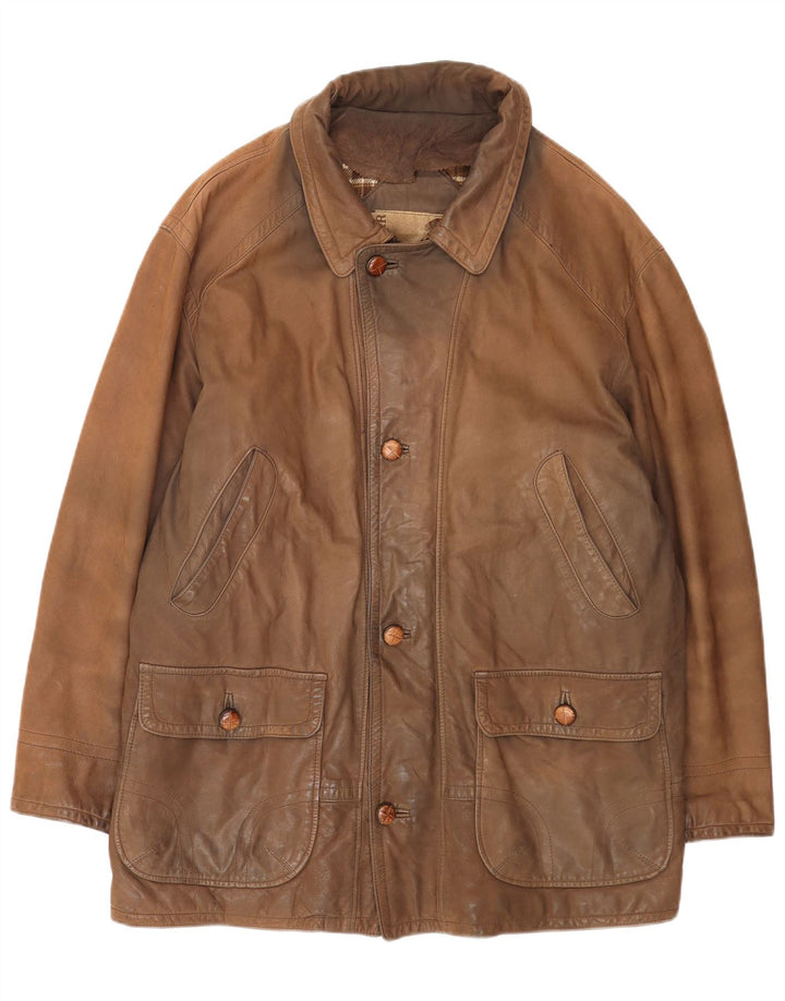 Conbipel Herren Lederjacke IT 52 Großes braunes Leder