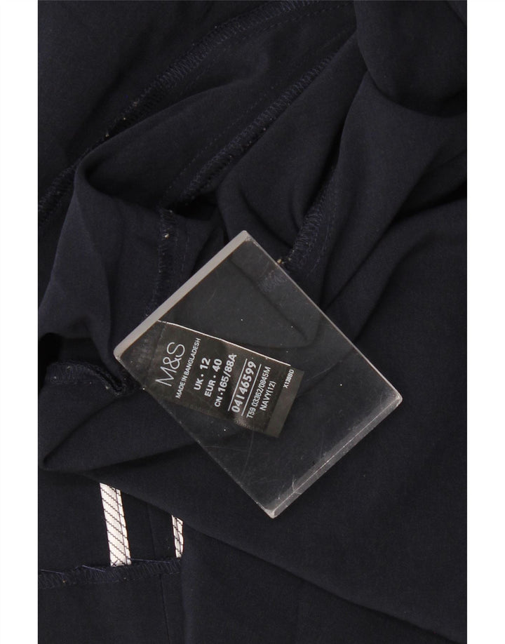 MARKS & SPENCER Offene Damen-Blazerjacke UK 12 Mittelmarineblaues Polyester