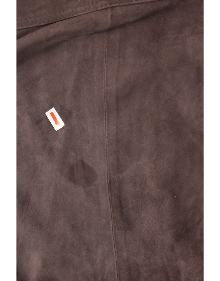 Vintage Herren Wildleder Windjacke UK 42 XL Braunes Leder