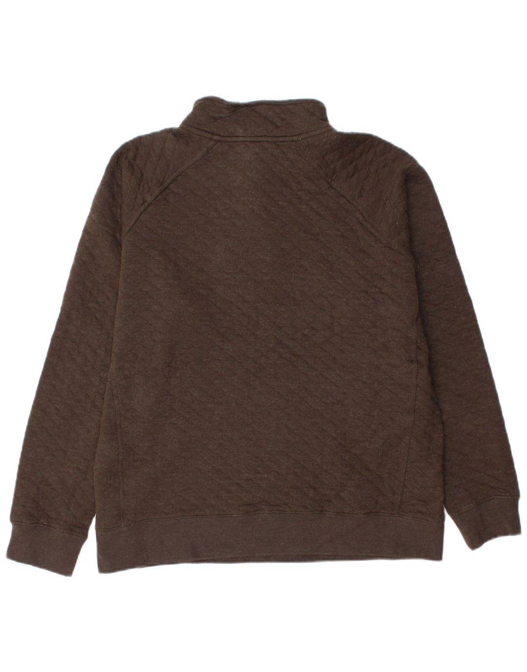 EDDIE BAUER Herren-Sweatshirt mit Knopfkragen, mittelbraune Baumwolle