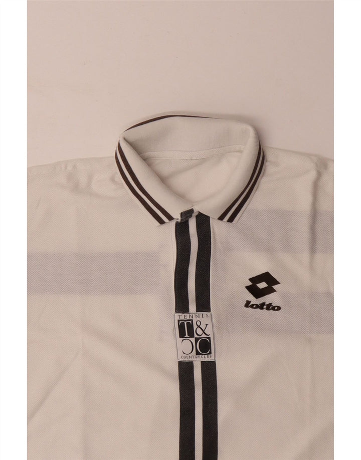 LOTTO Herren-Poloshirt mit Grafik, Mittelweiß, Farbblock
