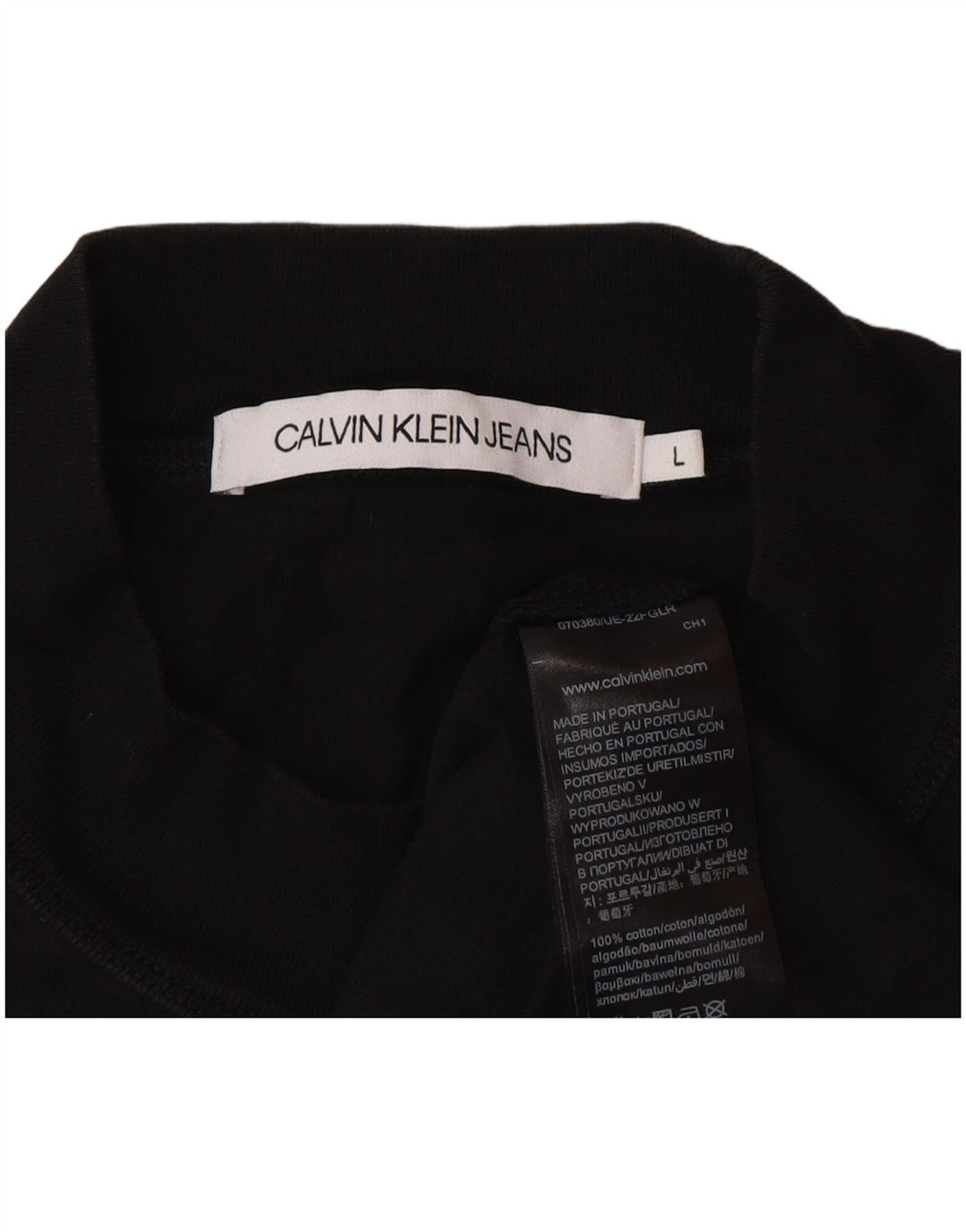 Calvin Klein Jeans Herren-T-Shirt mit Grafik, groß, aus schwarzer Baumwolle