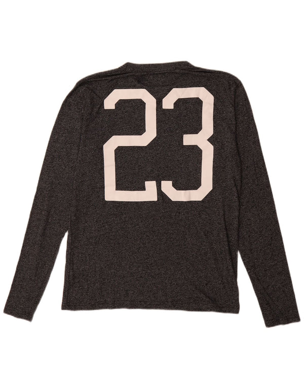 Superdry Herren Graphic Top Langarm mittelgraue Baumwolle