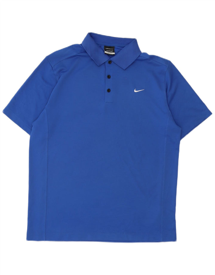 Nike Herren Dri Fit Poloshirt, großes blaues Polyester