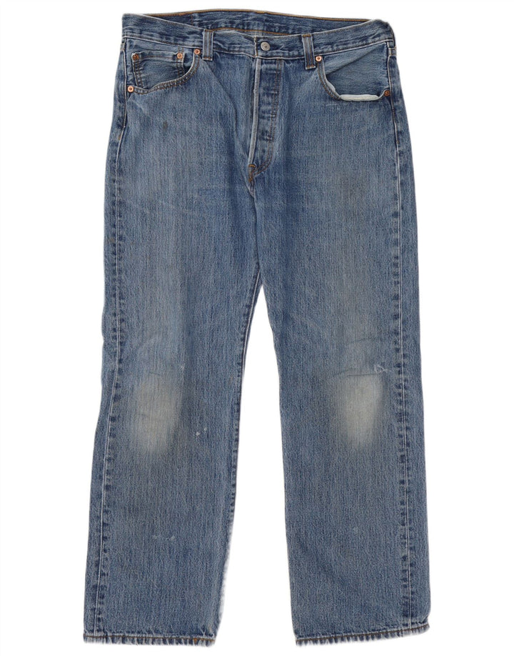 Levi's Herren 501 Straight Jeans W36 L30 Blaue Baumwolle
