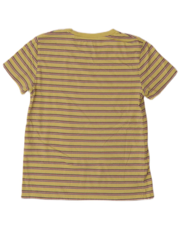 Levi's Damen T-Shirt Top UK 2 2XS gelb gestreift aus Baumwolle
