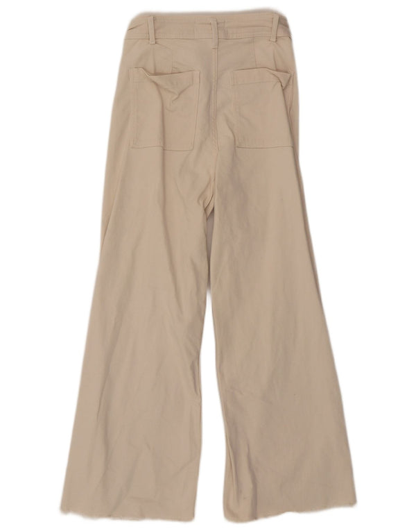 Zara Damen The Marine Straight Jeans EU 38 NKlein W28 L28 Beige Baumwolle