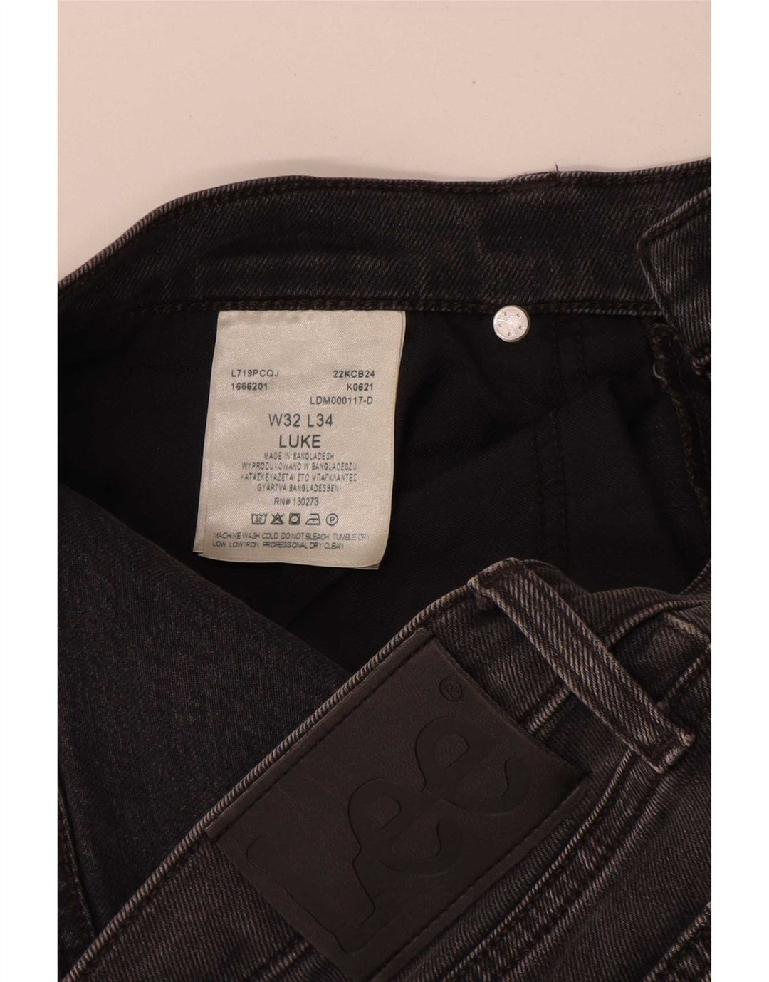 Lee Herren Luke Skinny Jeans W32 L34 Graue Baumwolle