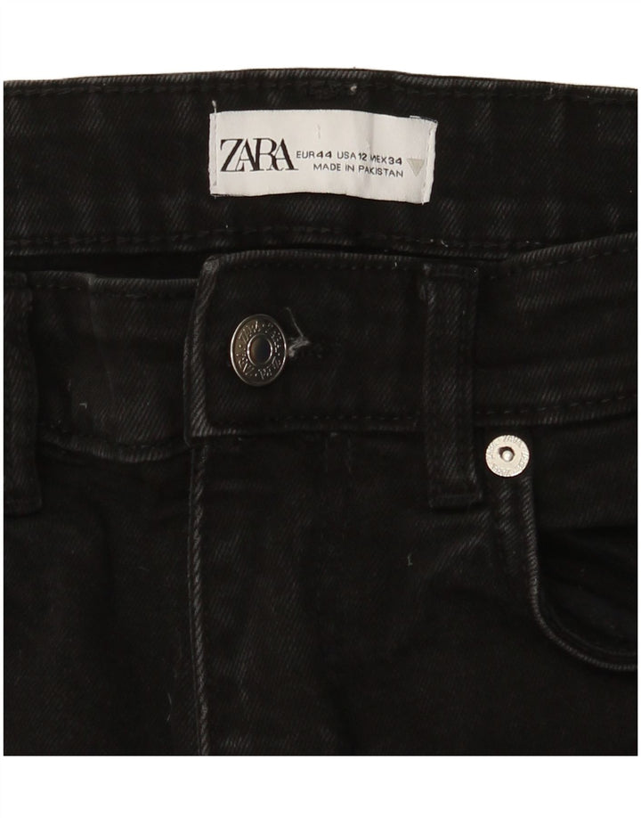 Zara Damen Bootcut Jeans EU 44 XL W34 L25 Schwarz