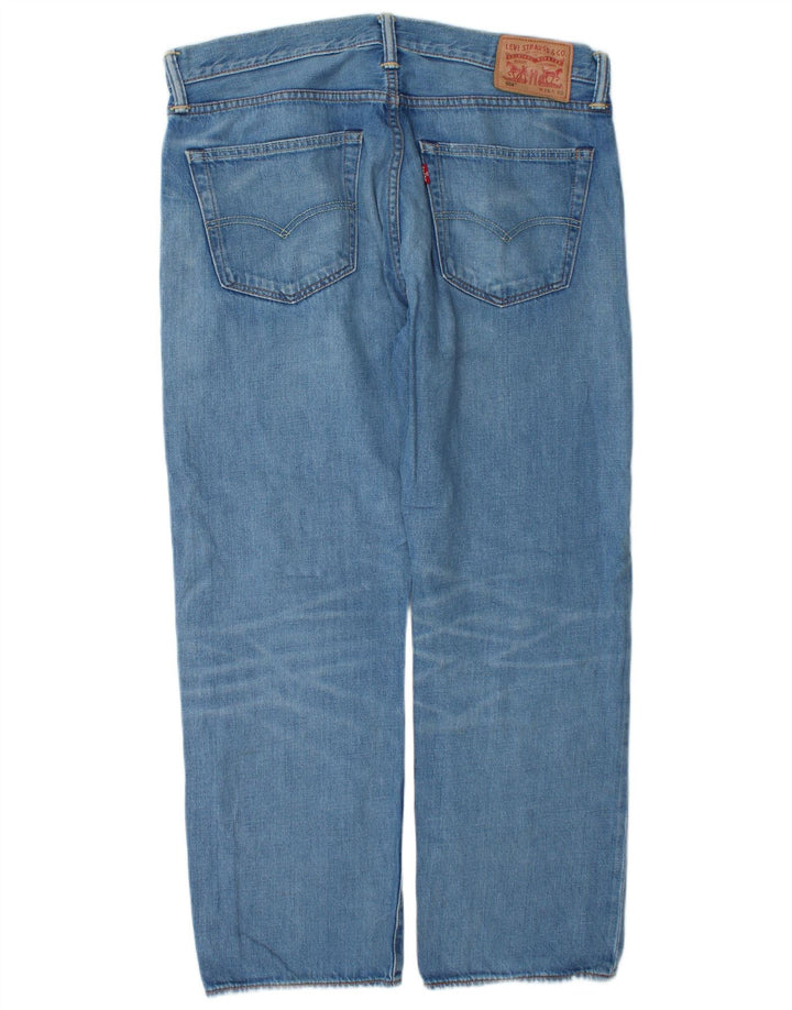 Levi's Herren 504 Straight Jeans W36 L30 Blaue Baumwolle