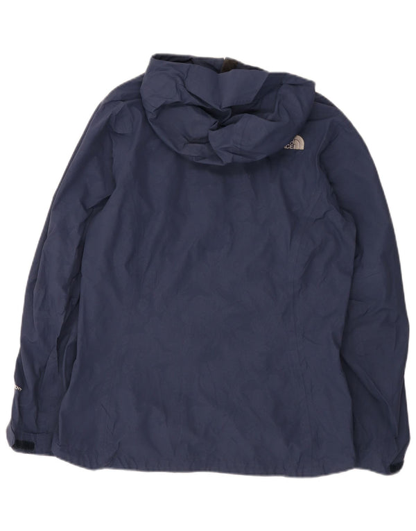 The North Face Damen Hyvent Hooded Rain Jacket UK 14 Medium Navy Blue