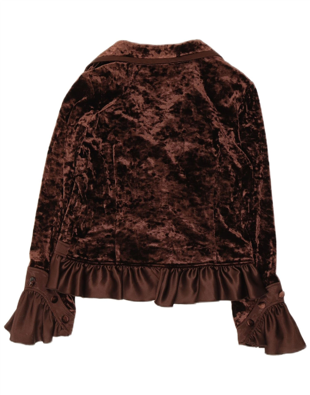 JOSEPH RIBKOFF Damen Velours-Hemdbluse UK 16 Large Braun Polyester