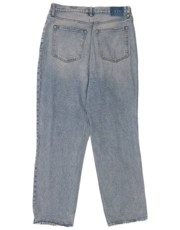 Abercrombie & Fitch Damen Distressed Straight Jeans US 14 XL W32 L26 Blau