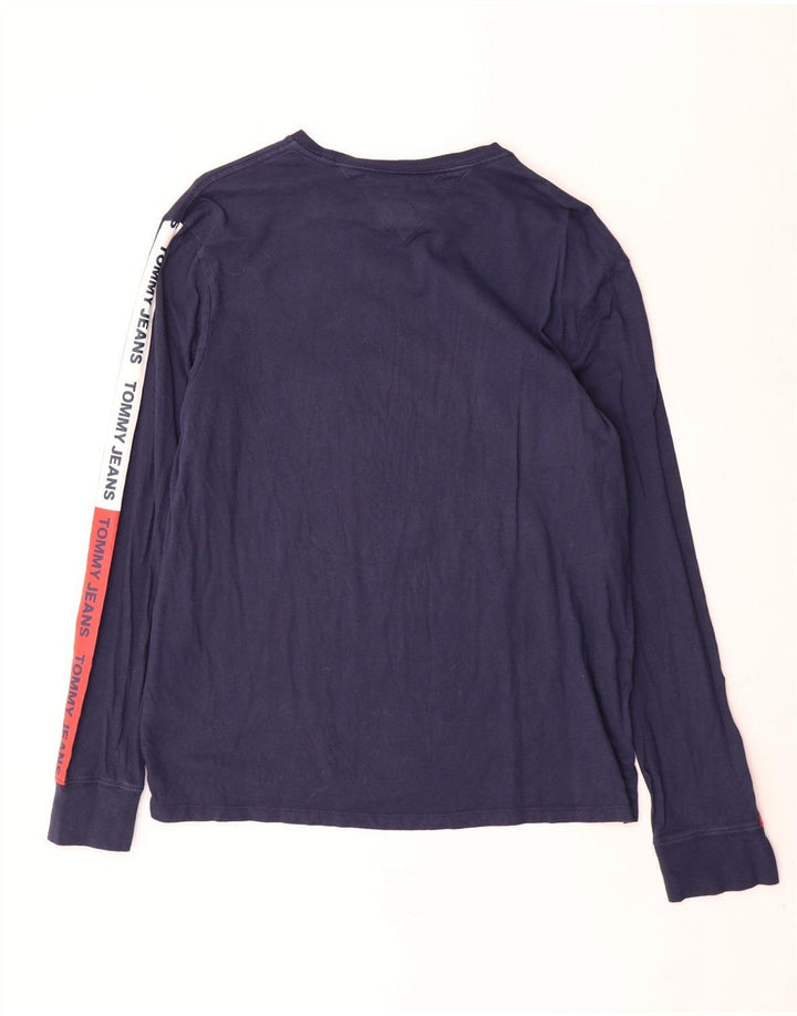 Tommy Hilfiger Herren-Oberteil mit Grafik, langärmelig, groß, Marineblau, Farbblock