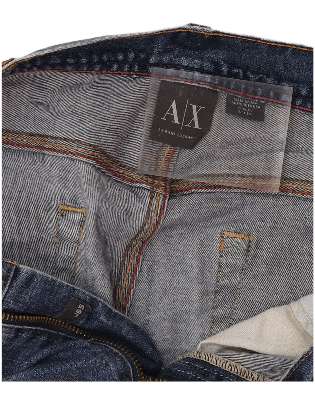 ARMANI EXCHANGE Herren Straight Jeans W32 L29 Blaue Baumwolle