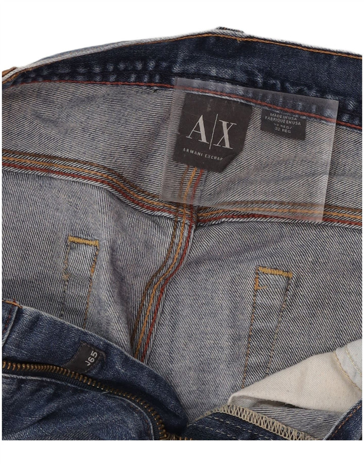 ARMANI EXCHANGE Herren Straight Jeans W32 L29 Blaue Baumwolle