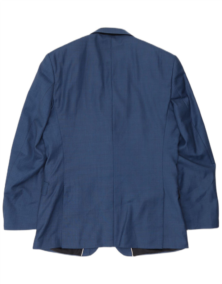 Ben Sherman Herren-Blazer mit 2 Knöpfen, UK 42, XL, blaue Wolle