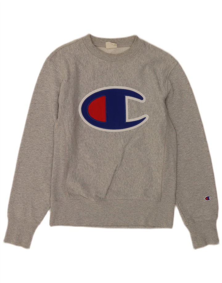 Champion Herren-Sweatshirt mit Grafik, klein, grau meliert, Baumwolle