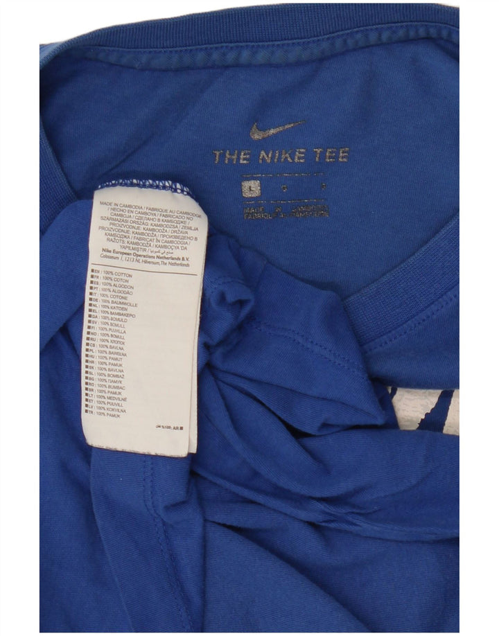 Nike Herren-T-Shirt mit Grafik, Größe L, aus blauer Baumwolle
