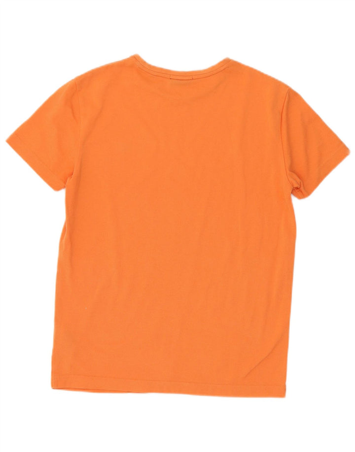 Gant Slim Fit T-Shirt-Oberteil für Herren aus mitteloranger Baumwolle