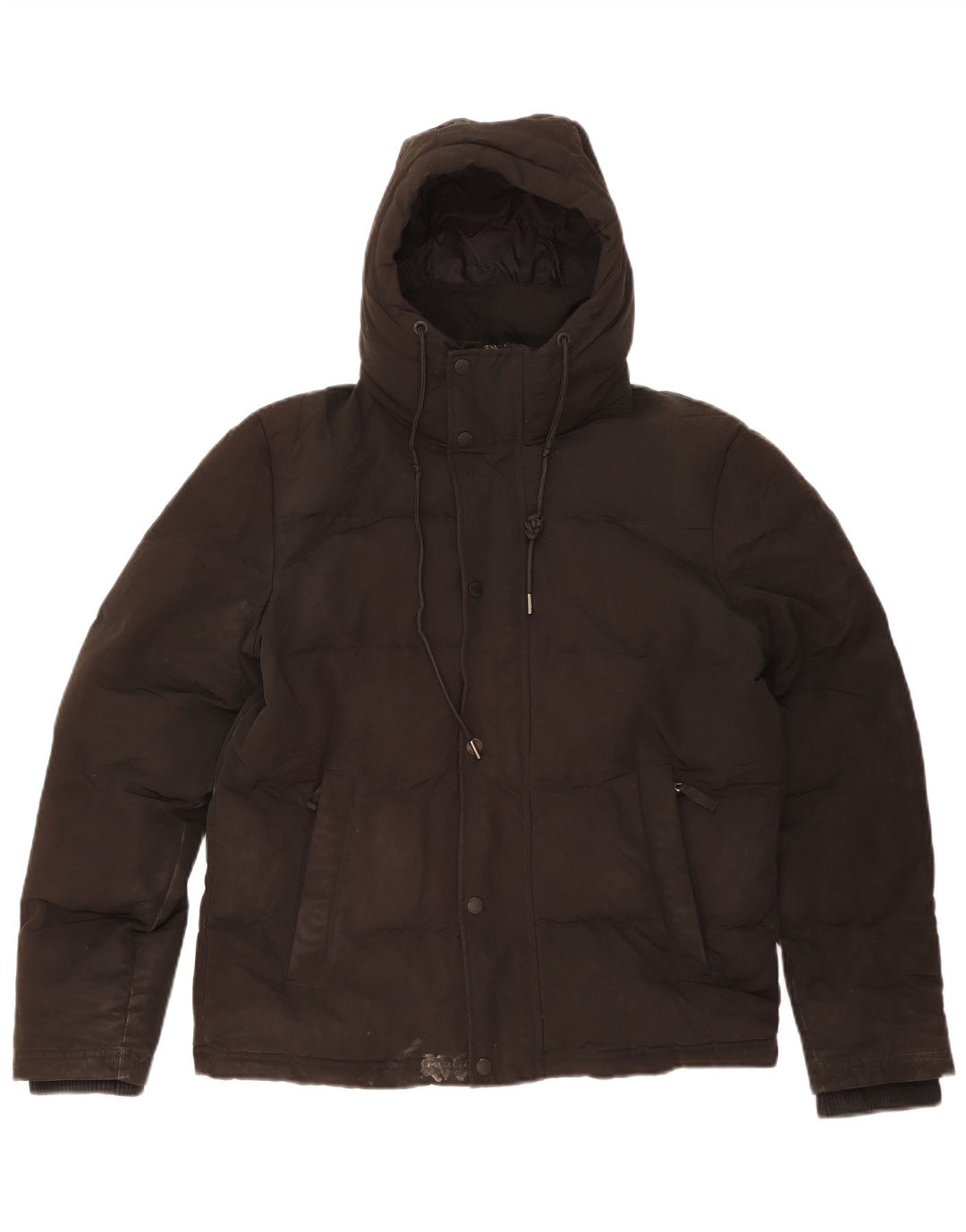 SUPERDRY Wattierte Herrenjacke mit Kapuze, UK 36, Größe S, Schwarz, Polyester