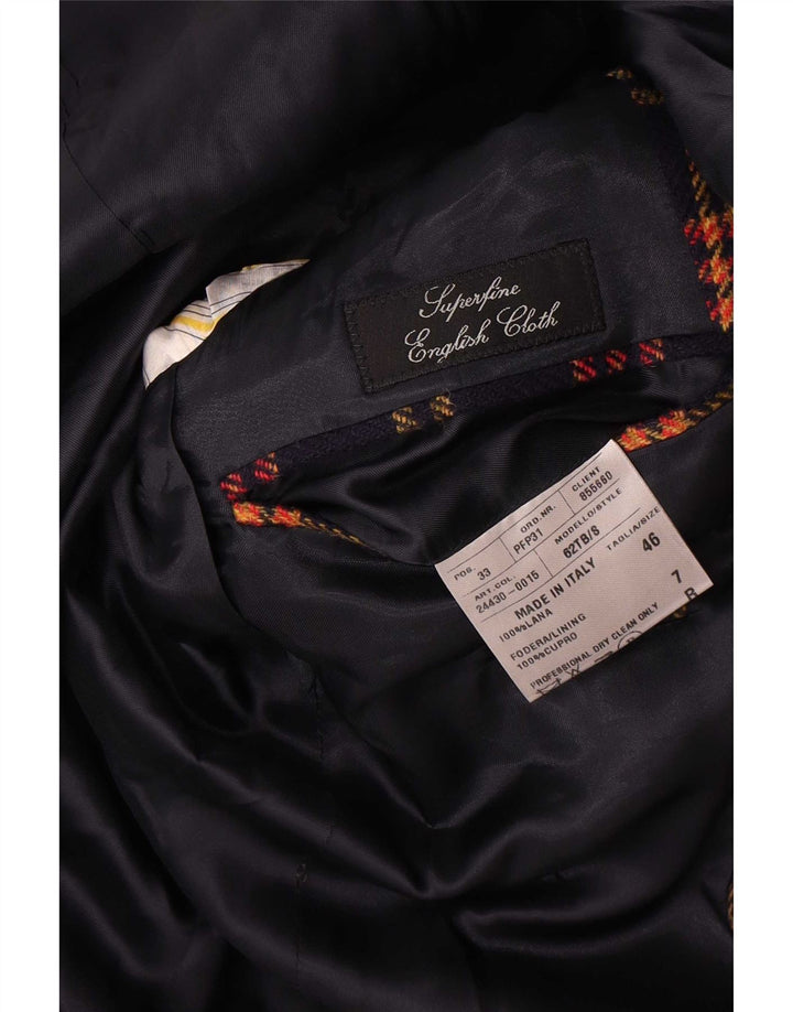 Sutor Mantellassi Herren 3-Knopf-Blazerjacke IT 46 Small Navy Blue Check