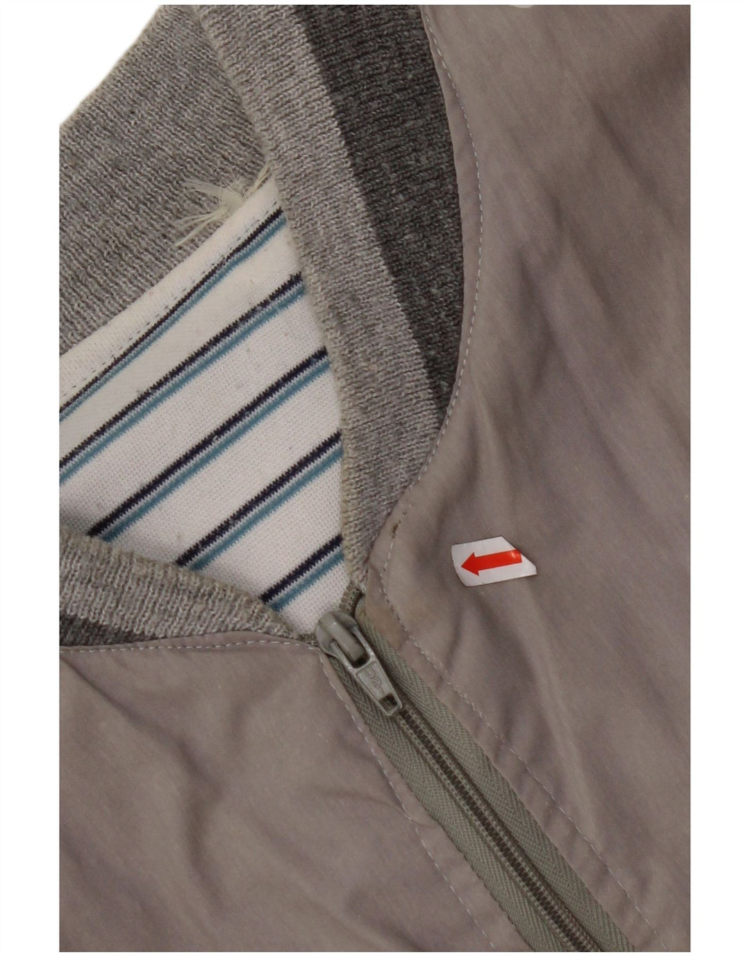 VINTAGE Mens Bomber Jacket UK 42 XL Grey Colourblock Polyester