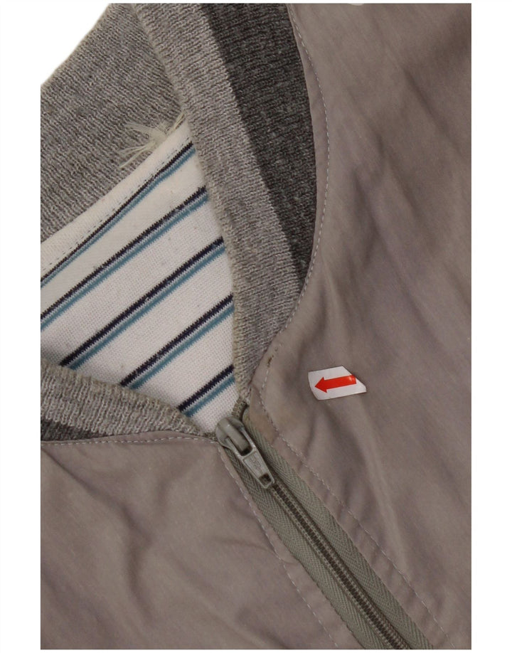 VINTAGE Mens Bomber Jacket UK 42 XL Grey Colourblock Polyester