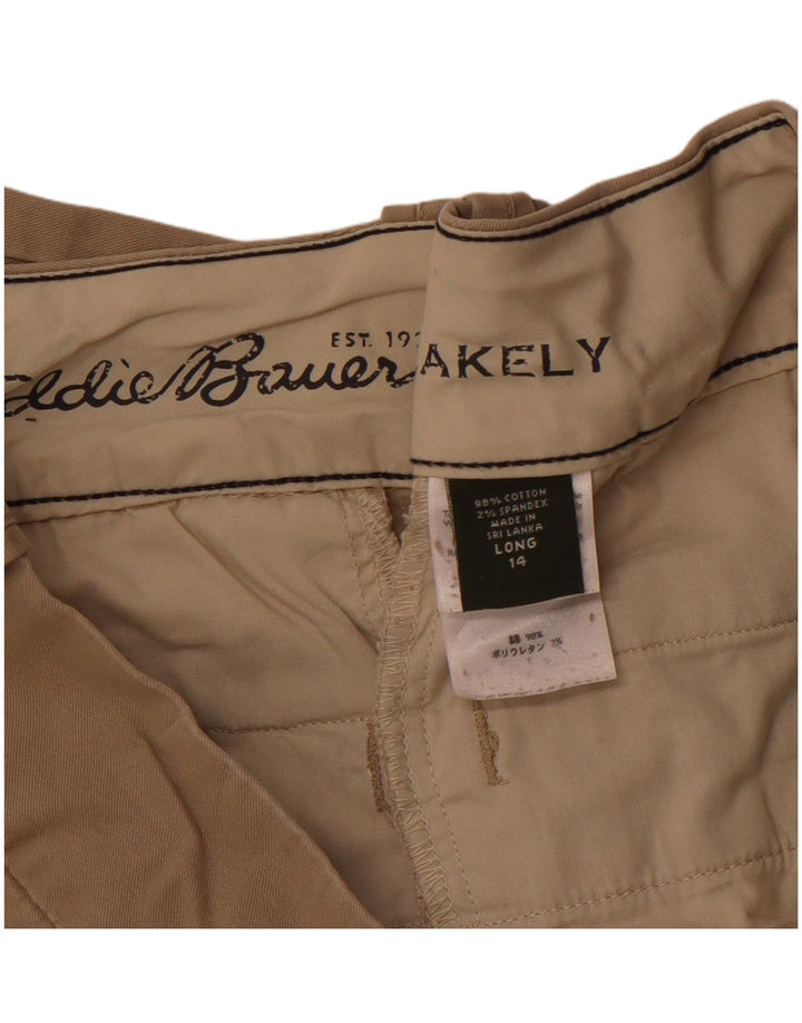 EDDIE BAUER Damen Blakely Fit Freizeithose US 14 XL W34 L34 Beige