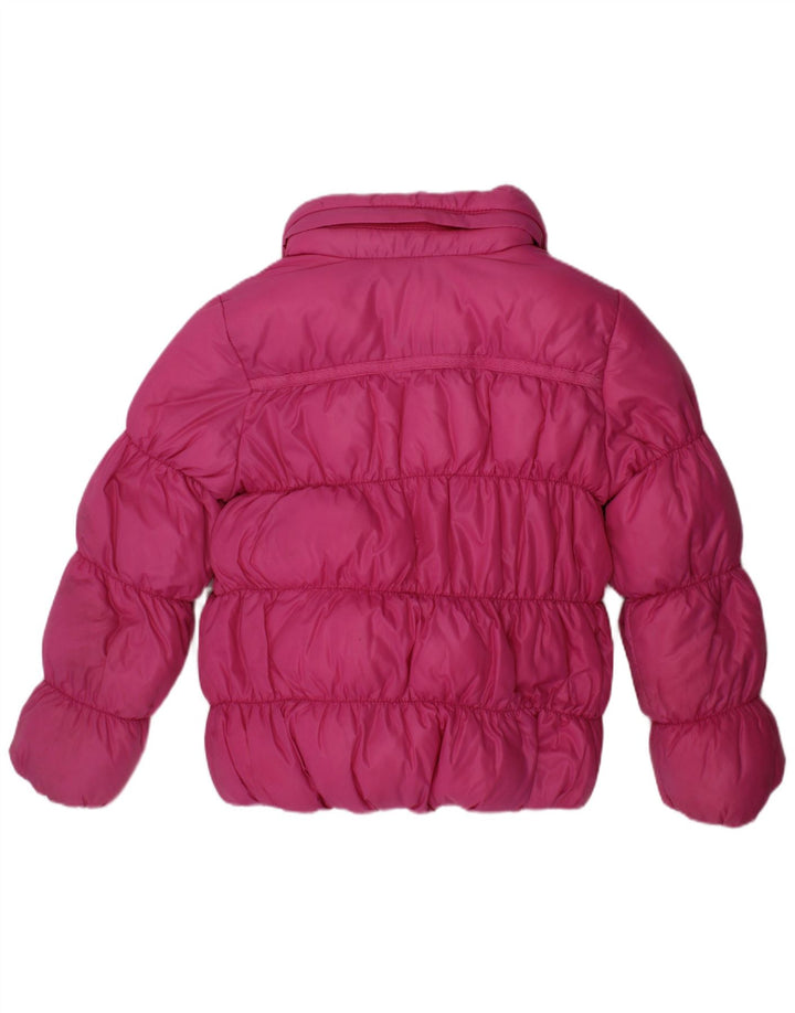 Dkny Girls Hooded Reversible Wattierte Jacke 4–5 Jahre Rosa Polyester
