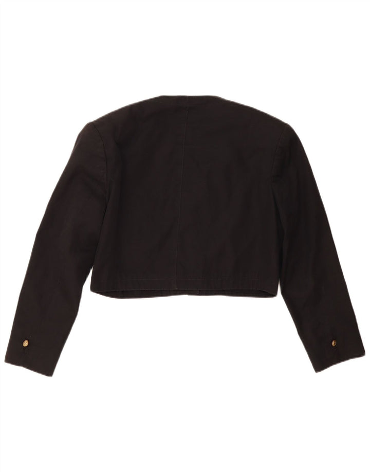 FORENZA Damen Bolerojacke UK 16 Large Schwarze Baumwolle