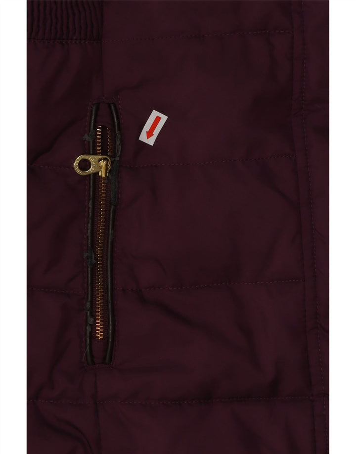 JOULES Damen Übergroßer, wattierter Mantel mit Kapuze, UK 8, Größe S, Lila, Polyester