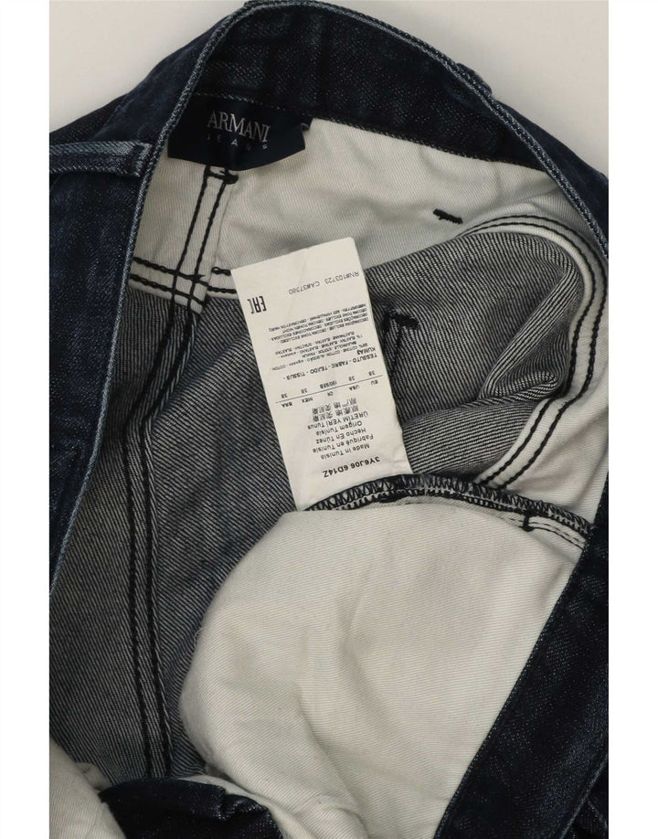 Armani Herren Slim Jeans W38 L34 Marineblaue Baumwolle