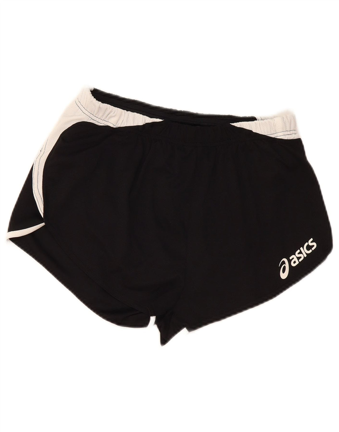 Asics Damen Sportshorts UK 12 Mittelschwarzes Colourblock-Polyester