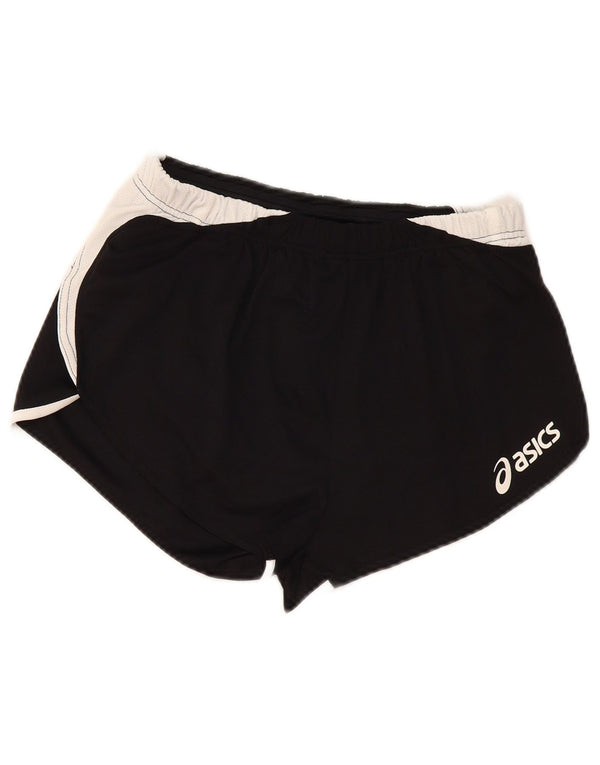 Asics Damen Sportshorts UK 12 Mittelschwarzes Colourblock-Polyester
