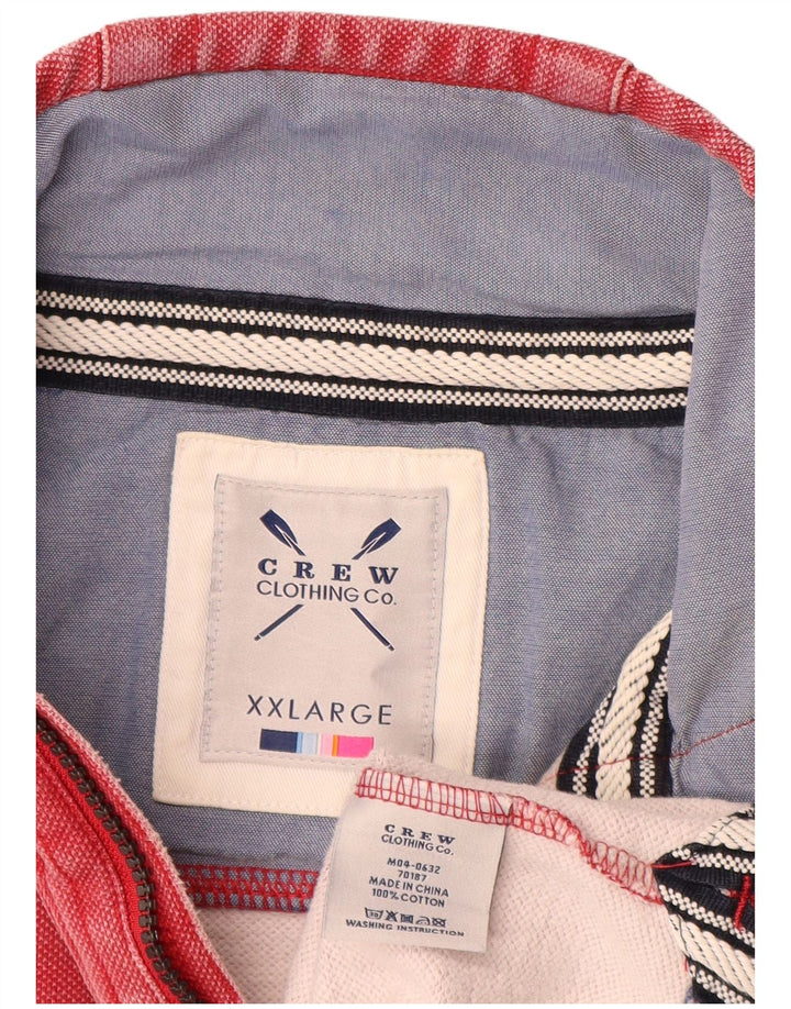 Crew Clothing Herren-Sweatshirt mit Reißverschluss, 2XL, rote Baumwolle