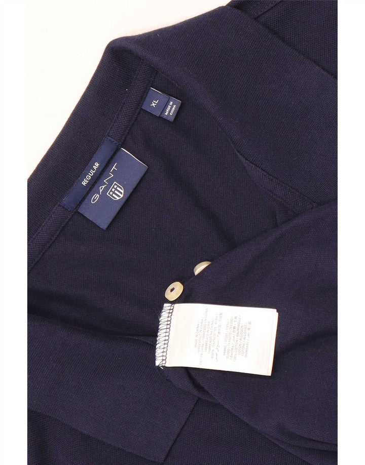 Gant Herren Regular Poloshirt XL Marineblau Baumwolle