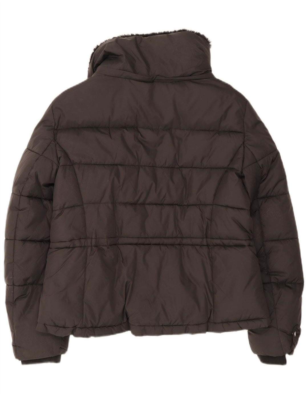 Zara Damen Wattierte Jacke UK 16 Large Schwarz