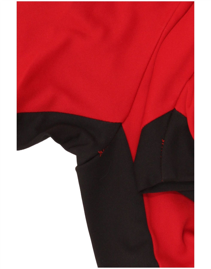 Adidas Herren Sweatshirt Pullover UK 38/40 Mittelrotes Colourblock-Polyester