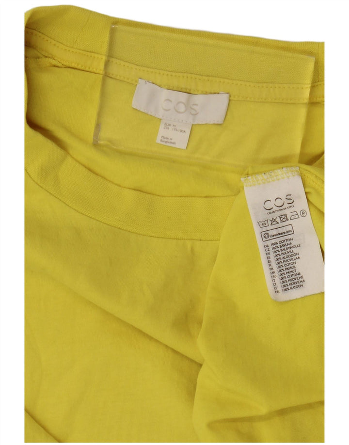Cos Herren-T-Shirt-Oberteil aus mittelgelber Baumwolle