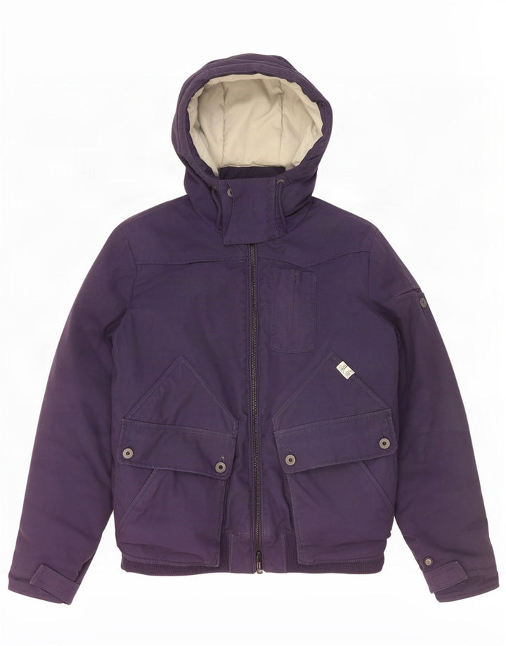 G-Star Herren-Bomberjacke mit Kapuze, UK 40, Größe L, Marineblau, Polyester