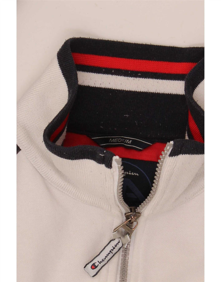 Champion Herren-Trainingsanzug-Oberjacke, mittelweiße Colourblock-Baumwolle