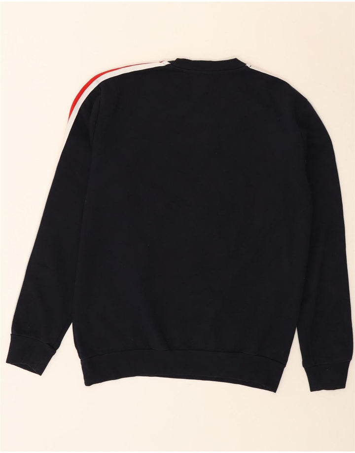 Zara Herren-Sweatshirt-Pullover, klein, Marineblau, Farbblock
