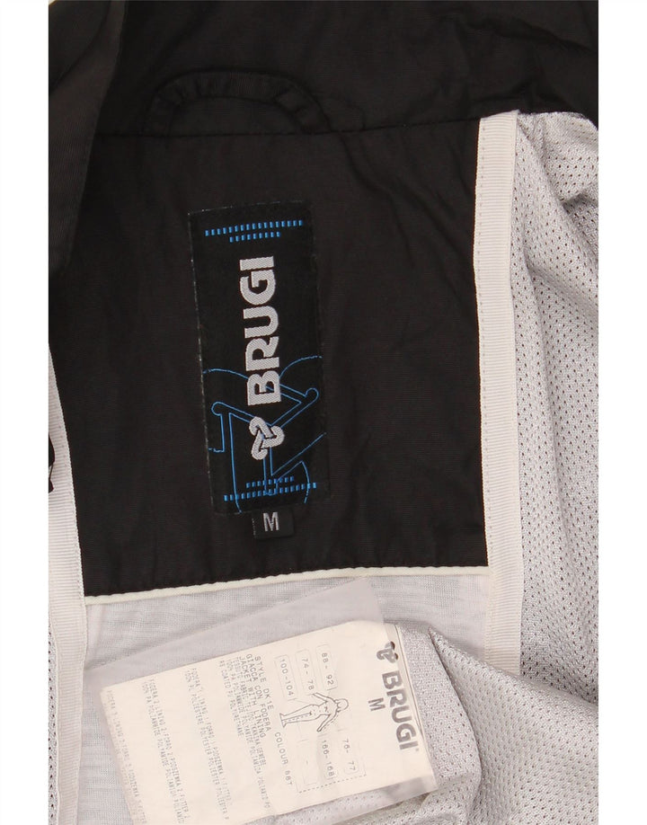 Brugi Herren-Regenjacke UK 38 Mittelschwarzes Colourblock-Polyamid