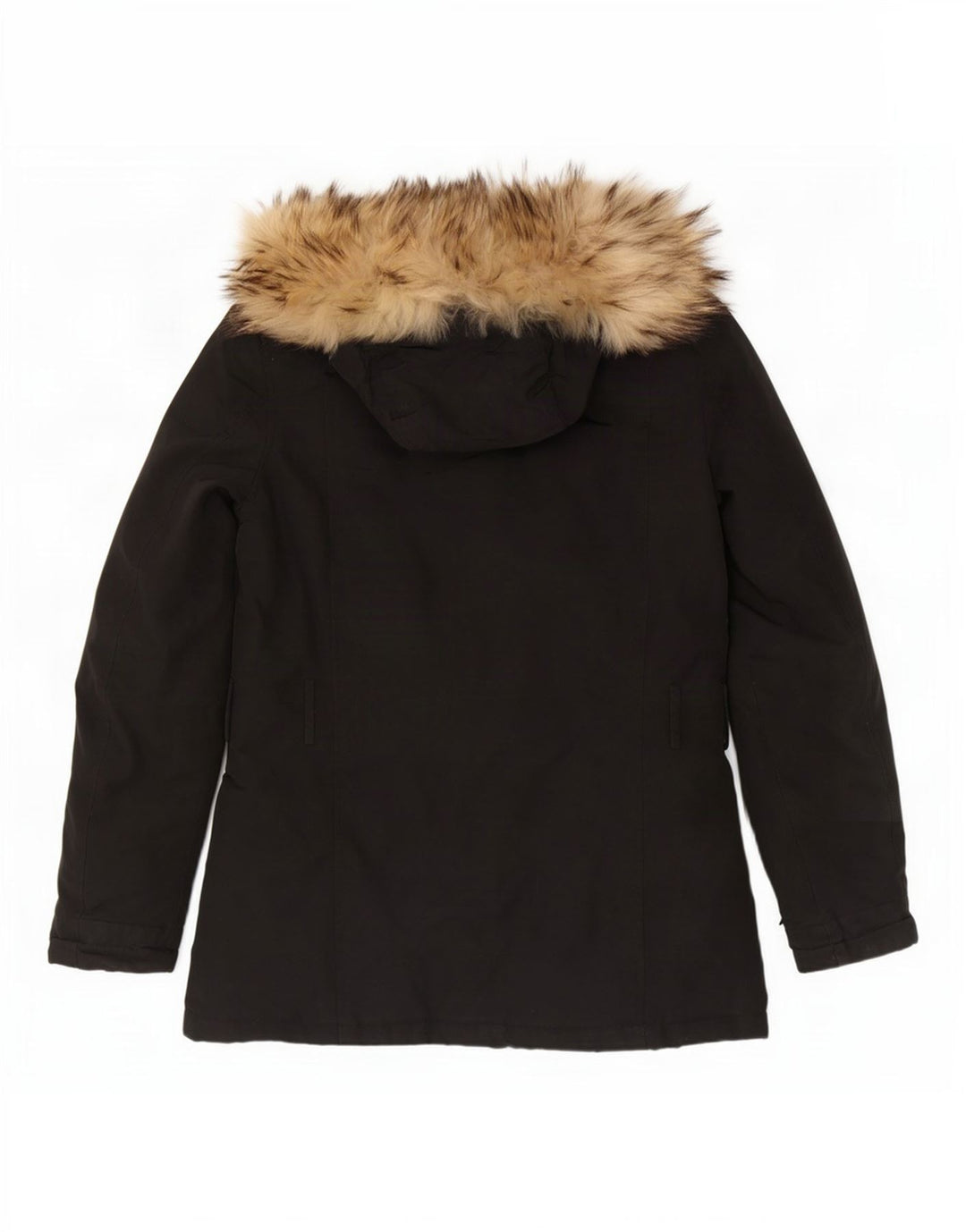 Woolrich Wattierte Damenjacke mit Kapuze, UK 10, Größe S, Schwarz