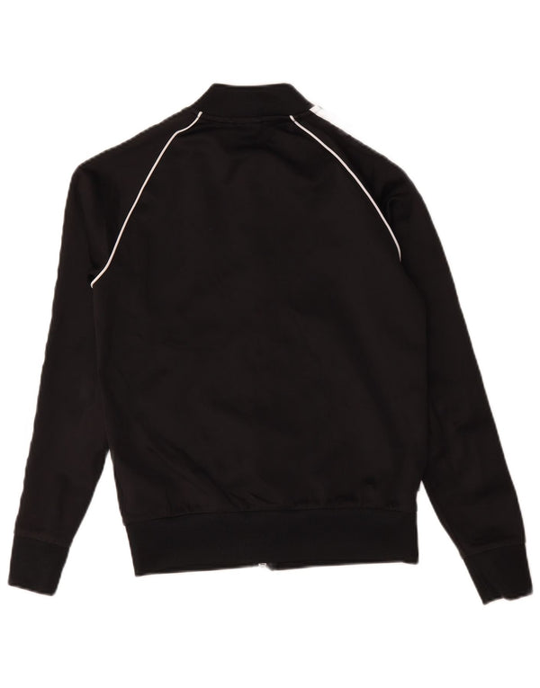 Adidas Damen Trainingsanzug Top Jacke UK 4/6 XS Schwarz Baumwolle