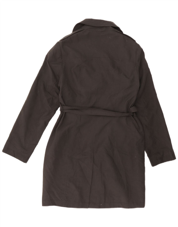 Marks & Spencer Damen Trenchcoat UK 14 Large Schwarz Polyester