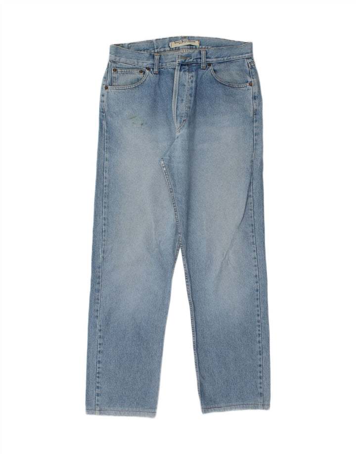 SISLEY Mens Straight Jeans  W34 L30 Blue Cotton
