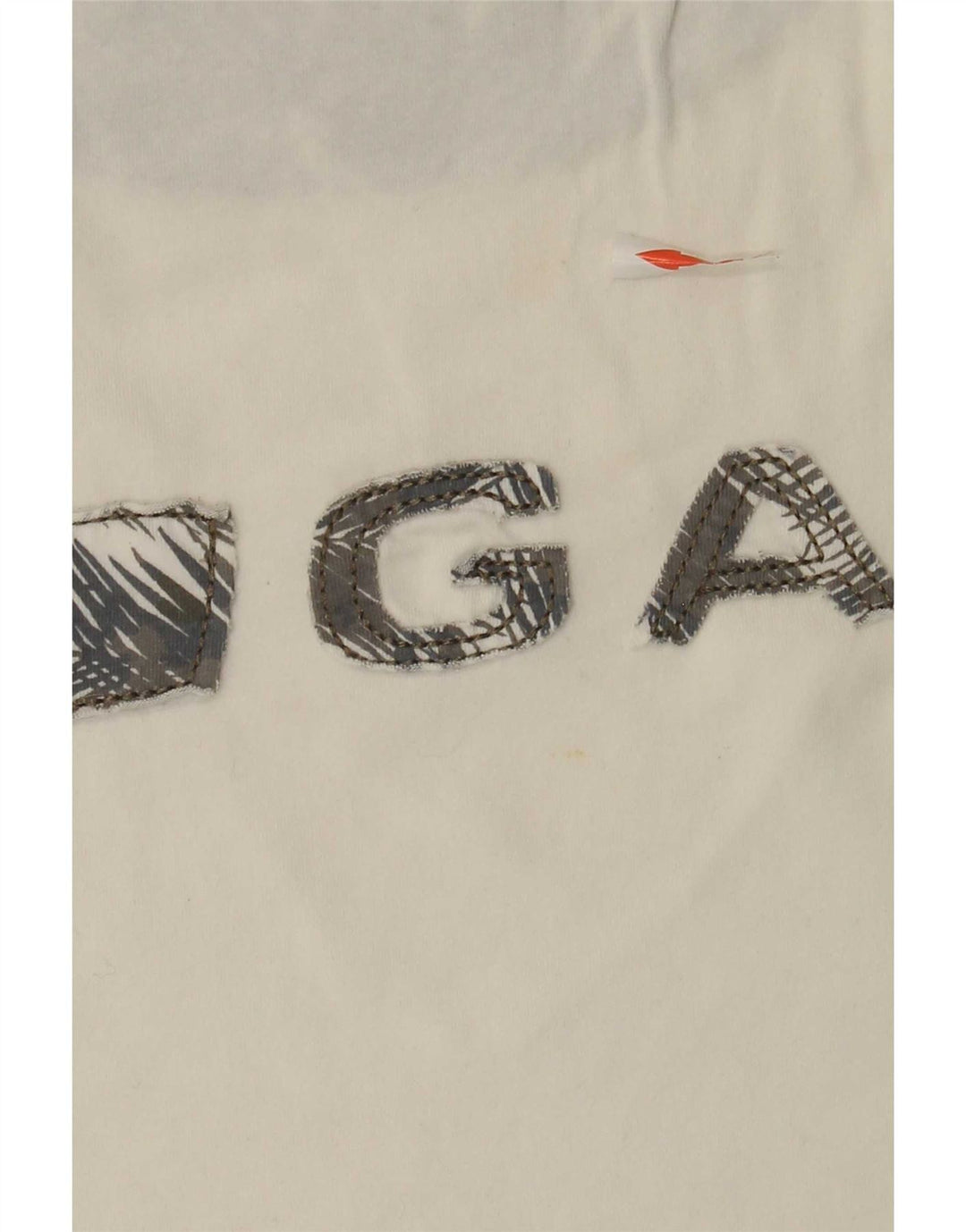 Gas Herren-T-Shirt mit Grafik, Größe L, aus weißer Baumwolle